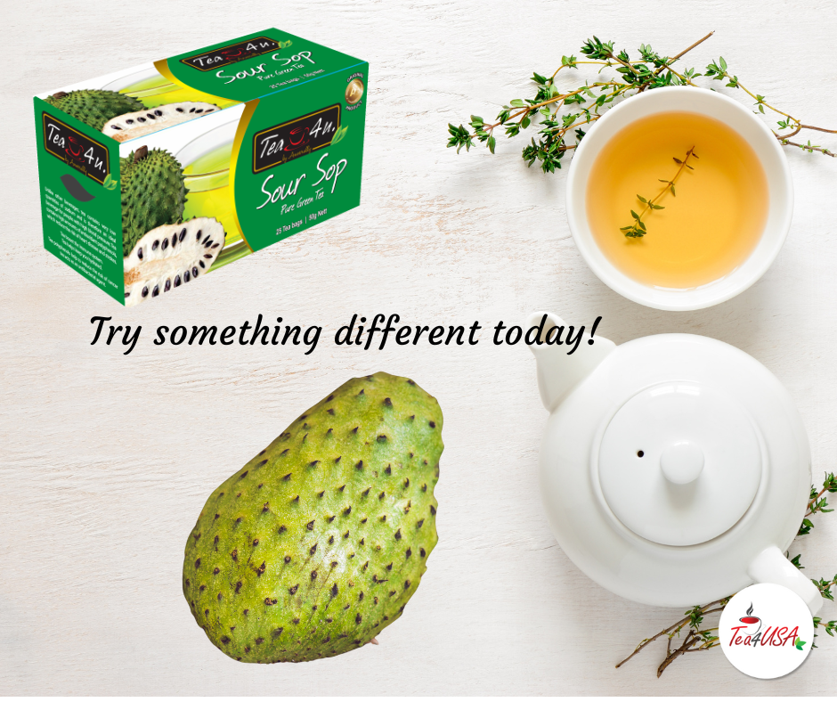 Tea4U Green Tea Bags with Soursop 25 Tea Bags