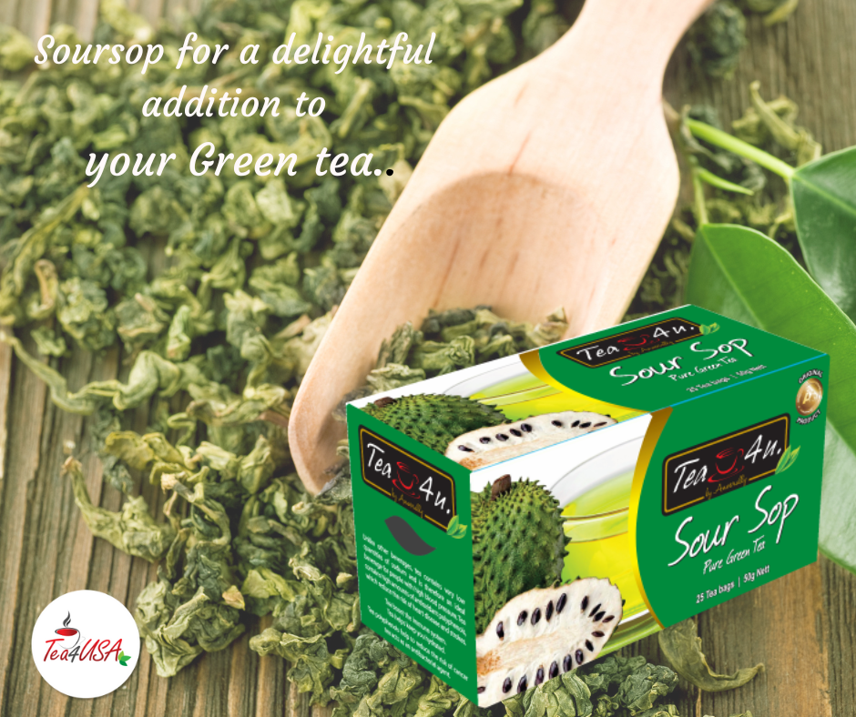 Tea4U Green Tea Bags with Soursop 25 Tea Bags