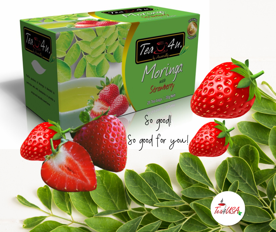 Tea4U Moringa Oleifera Energy Tea - Strawberry