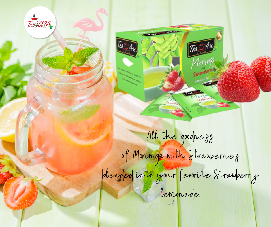 Tea4U Moringa Oleifera Energy Tea - Strawberry
