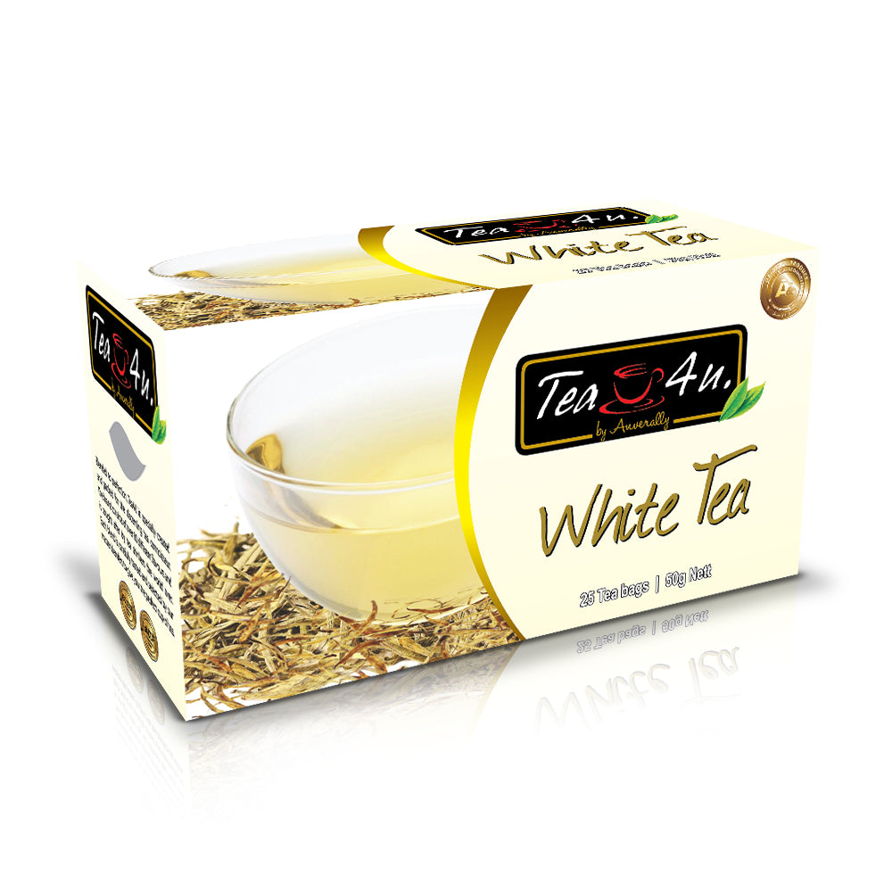 Tea4U, White Tea , 25 Tea Bags in individual foil envelopes