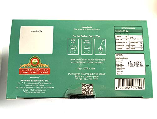 Tea4U Peach Iced Tea Cold Brewed 10 Tea Bags