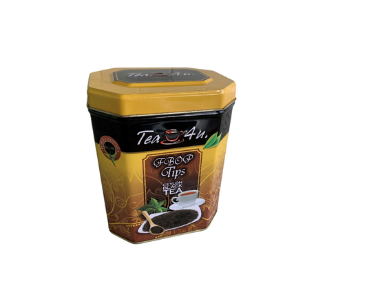 Tea4U FBOP Loose Black Ceylon Sri Lanka Leave Metal Canister ANVERALLY