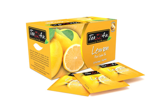 Tea4U Lemon Black Tea Bags - Original Ceylon Tea 25 Tea Bags