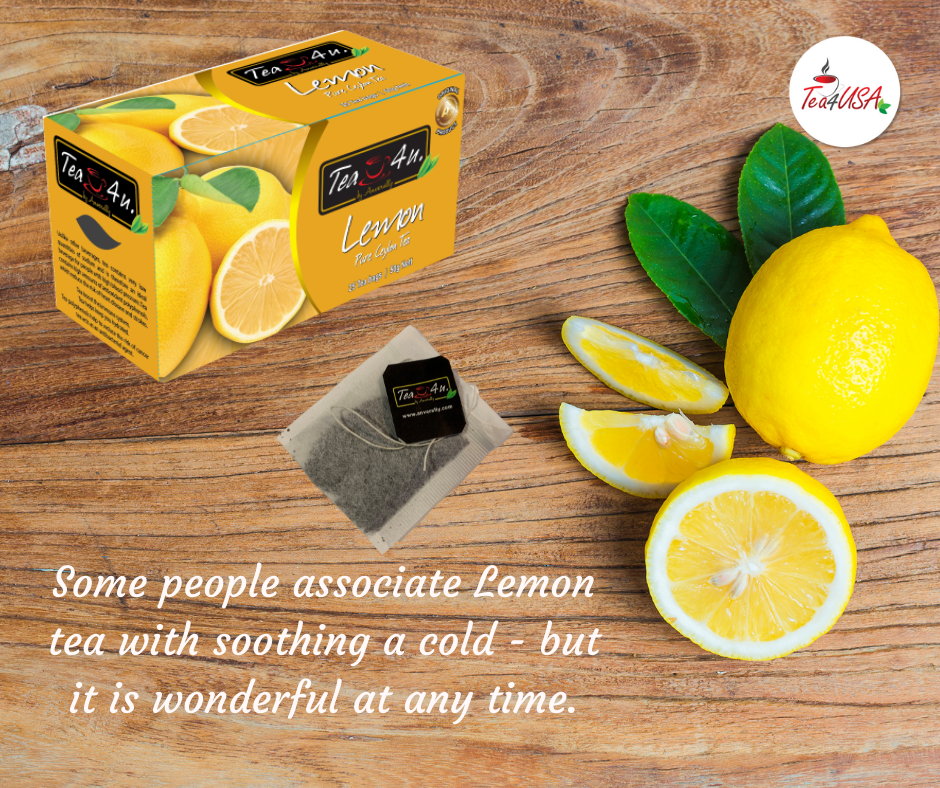 Tea4U Lemon Black Tea Bags - Original Ceylon Tea 25 Tea Bags
