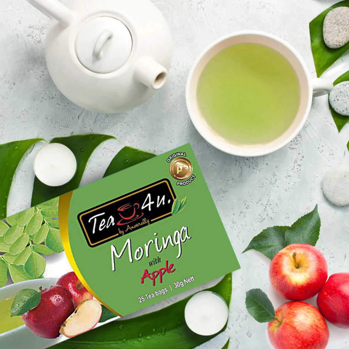 Flavored Moringa Oleifera Energy Tea - Apple