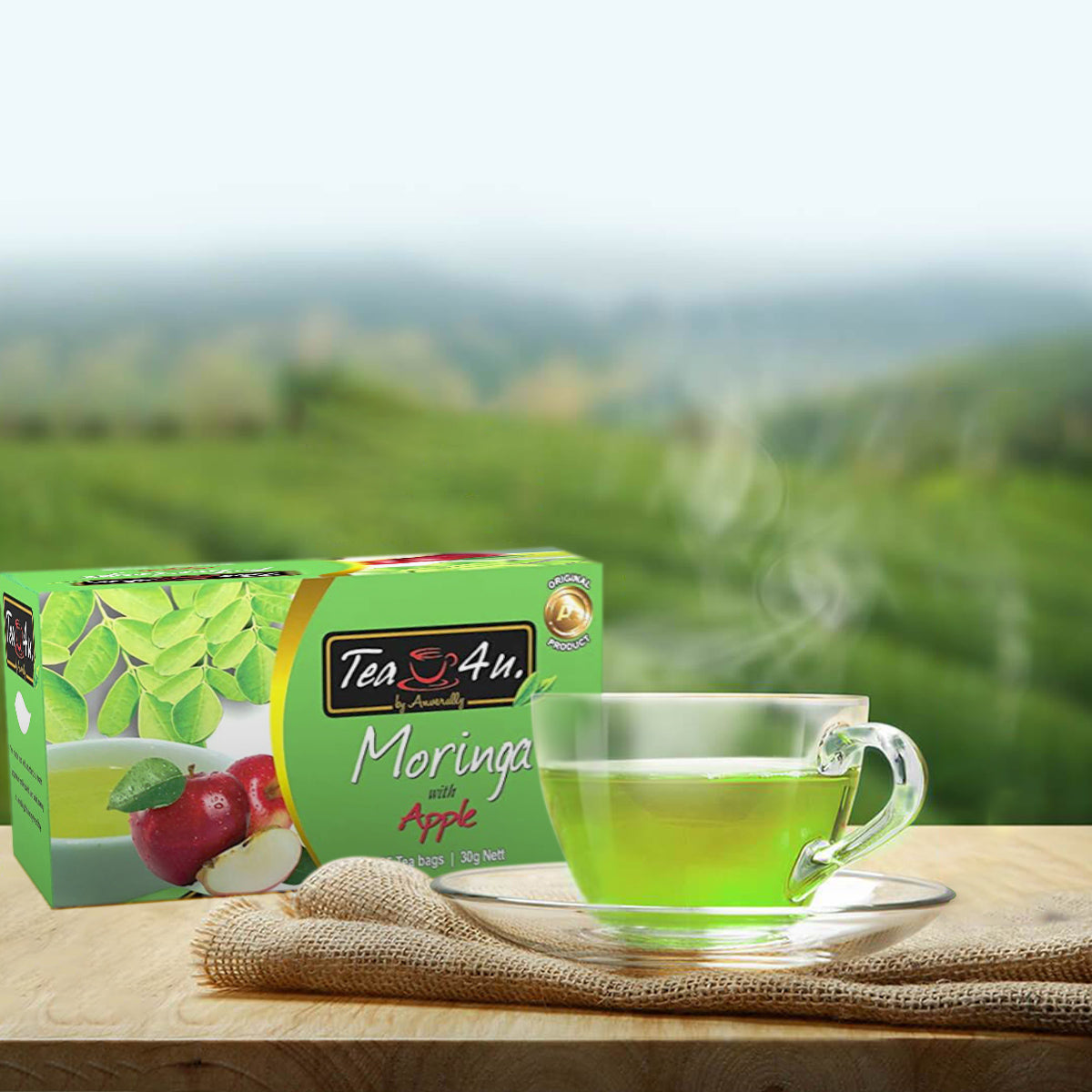 Flavored Moringa Oleifera Energy Tea - Apple