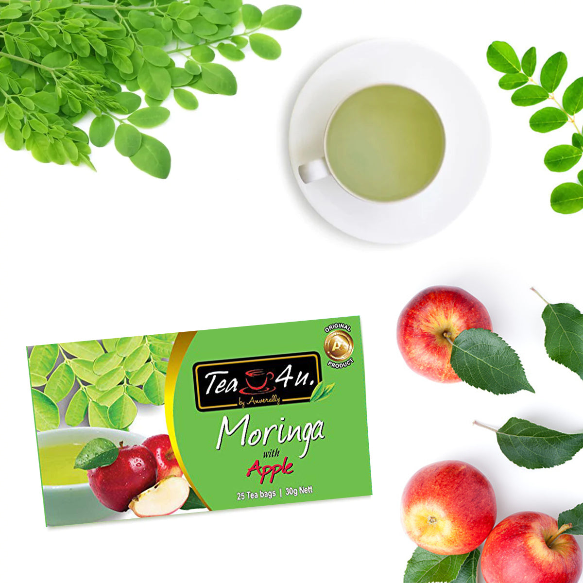 Flavored Moringa Oleifera Energy Tea - Apple