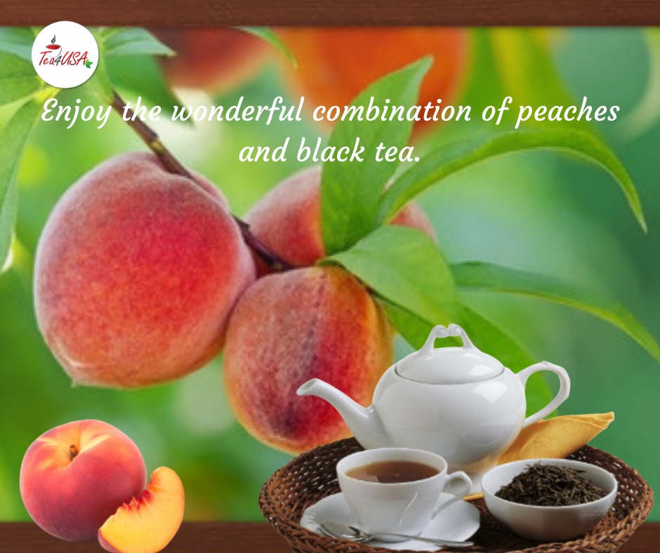 Original Ceylon Tea4U Peach Black Tea Bags - 25 Tea Bags