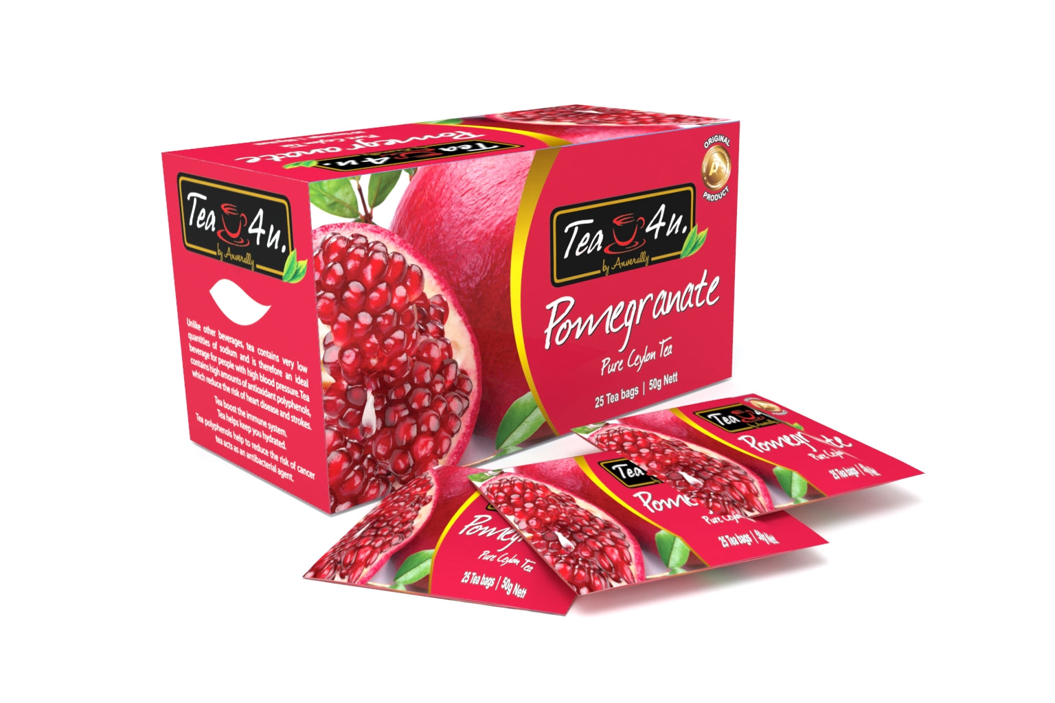 Tea4U Pomegranate Black Tea Bags