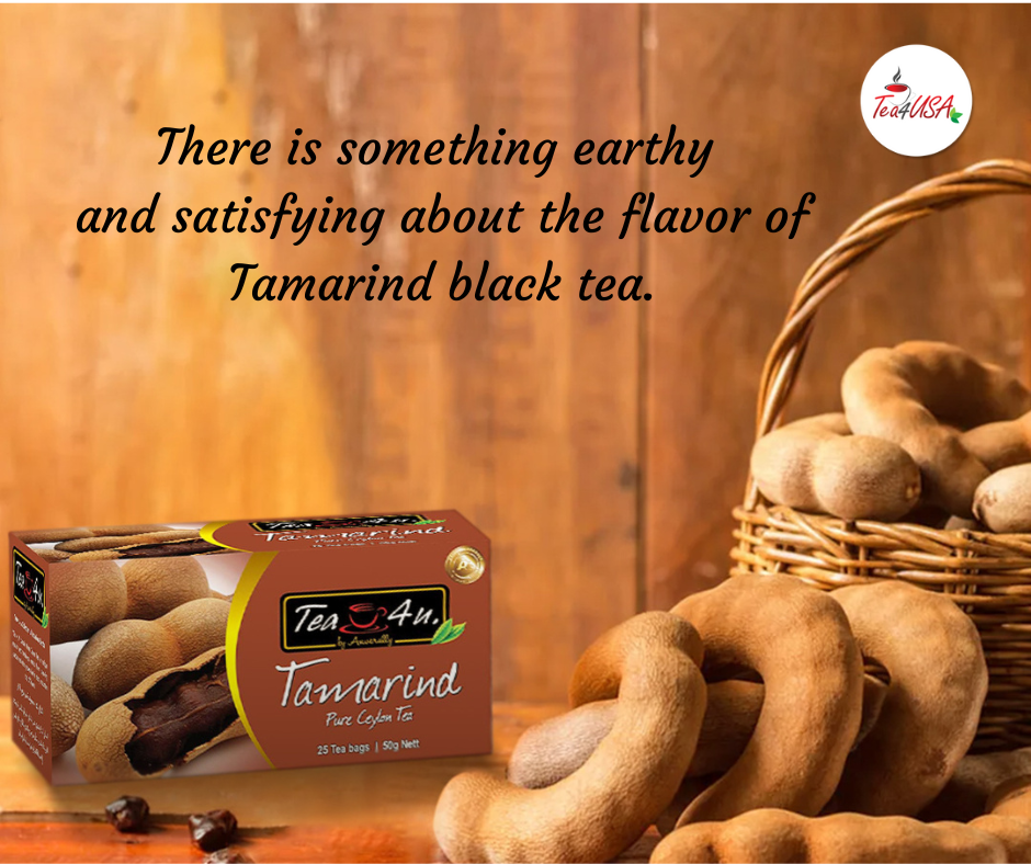 Tea4U Tamarind Black Tea Bags, 25 teabags in foil envelopes.