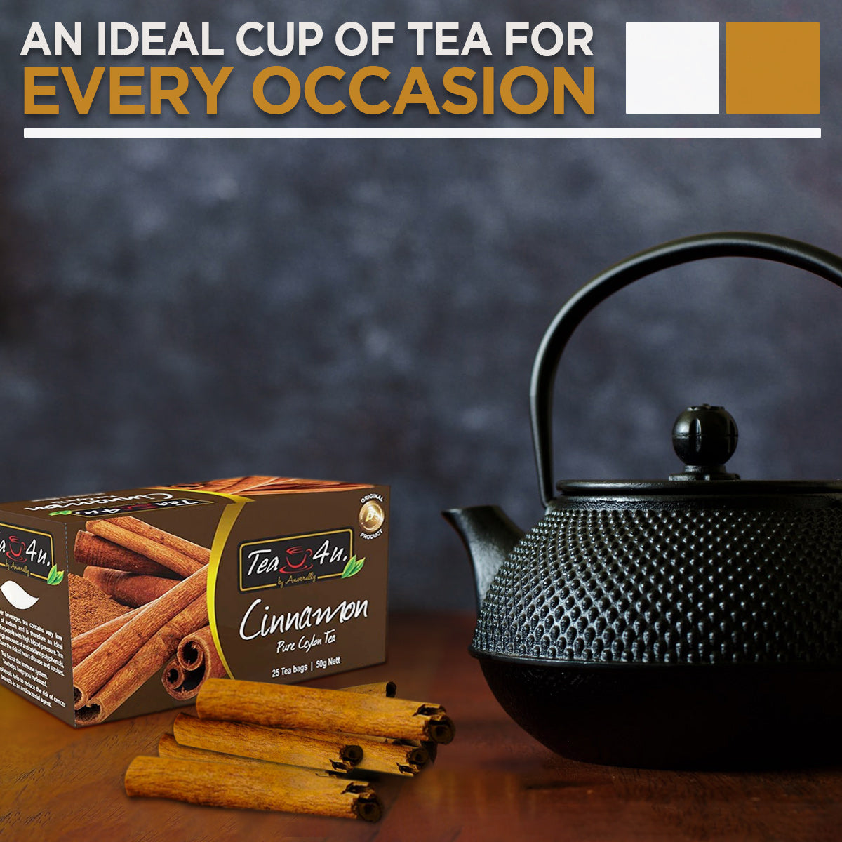 Tea4U Cinnamon Black Tea Bags