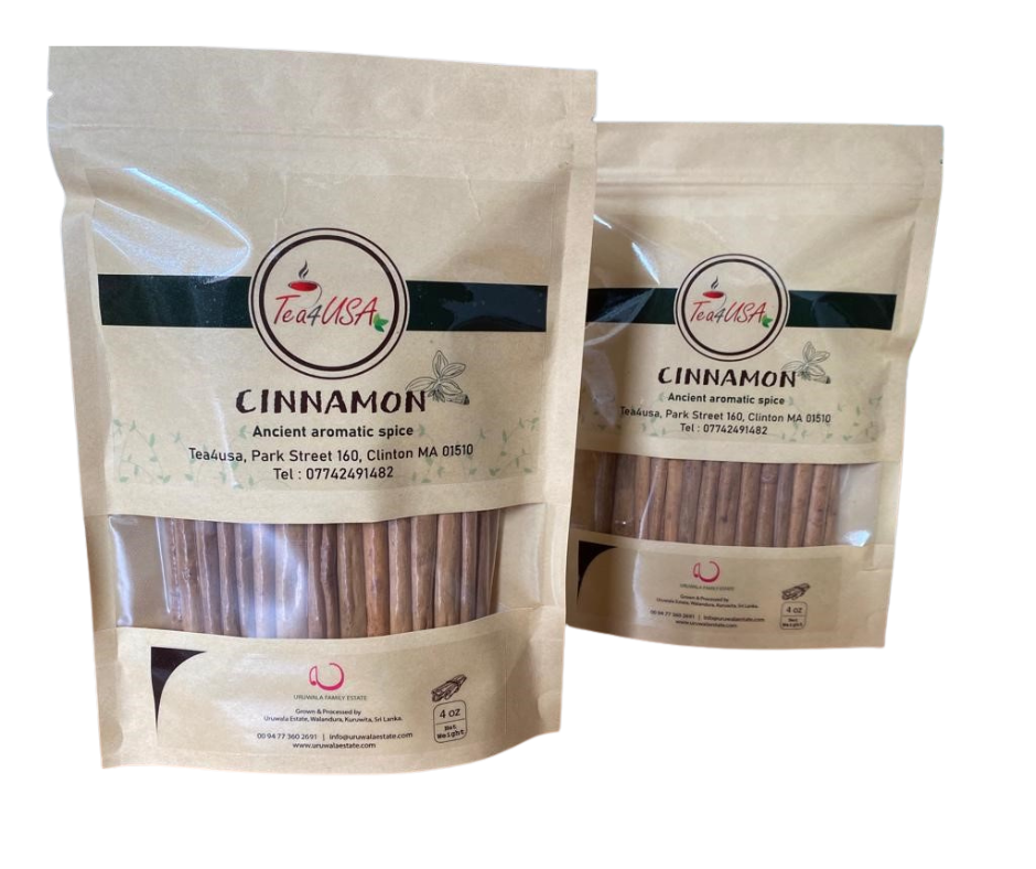 Cinnamon Spice sticks 4oz Bag by Tea4USA, Hand-picked from Sri Lanka