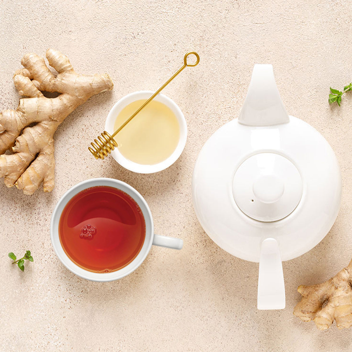 Tea4U Ginger Black Tea Bags - Original Ceylon Tea, 25 Tea Bags