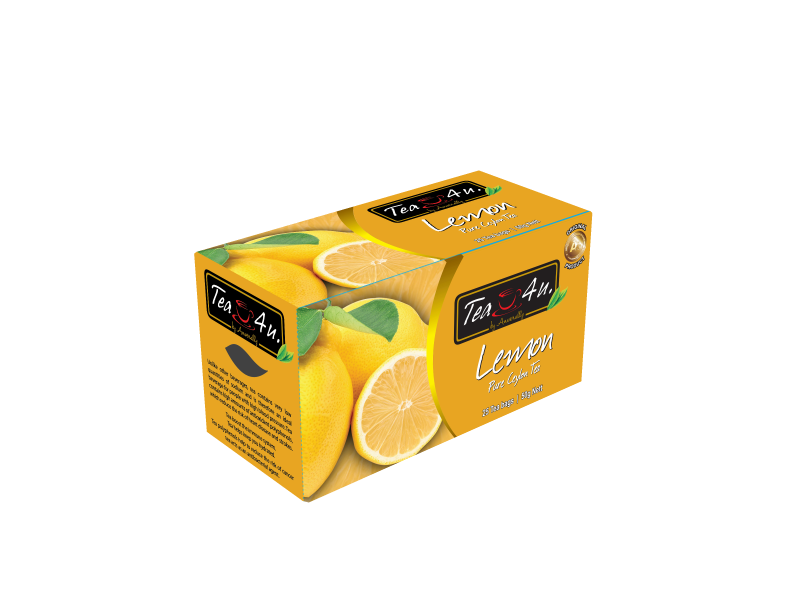 Tea4U Lemon Black Tea Bags - Original Ceylon Tea 25 Tea Bags