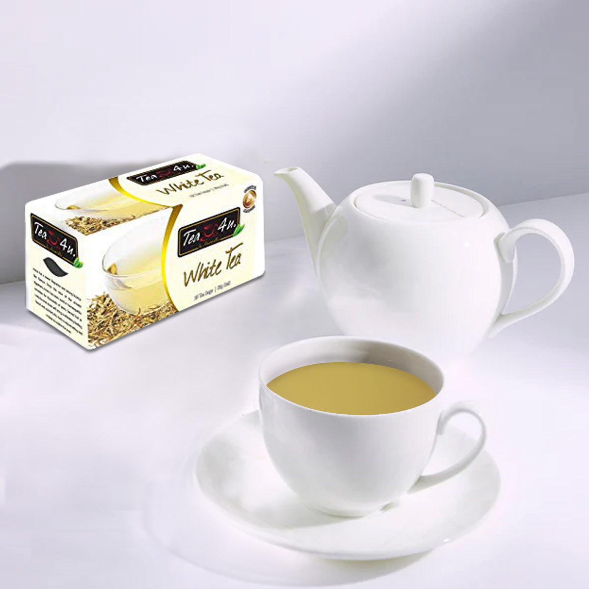 Tea4U, White , Ceylon Tea, 25 Tea Bags
