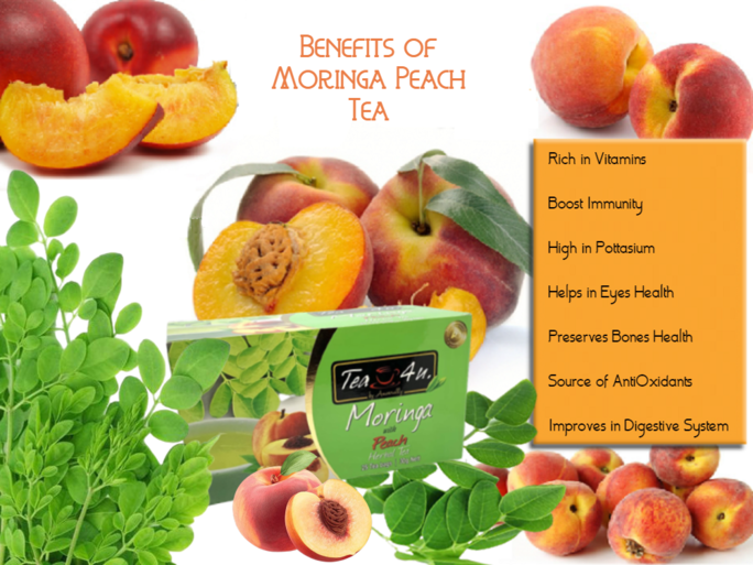 Tea4U Flavored Moringa - Peach