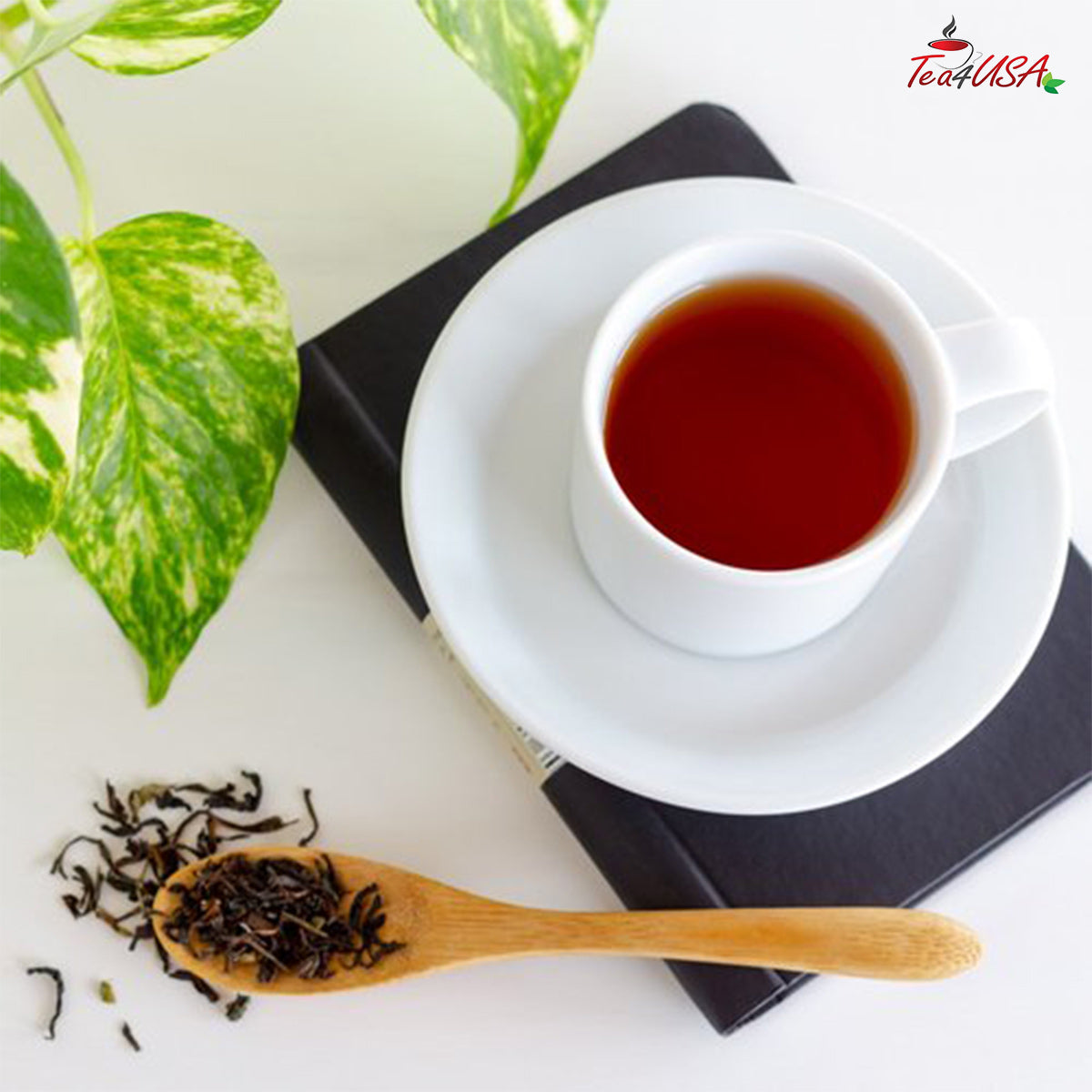 Tea4U Organic Black Tea, 25 teabags in foil envelopes.
