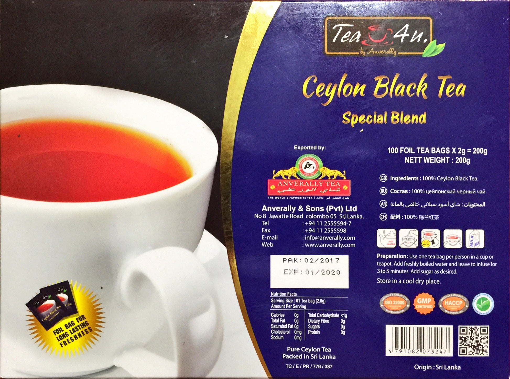 Original Blend Black Ceylon Tea Bags