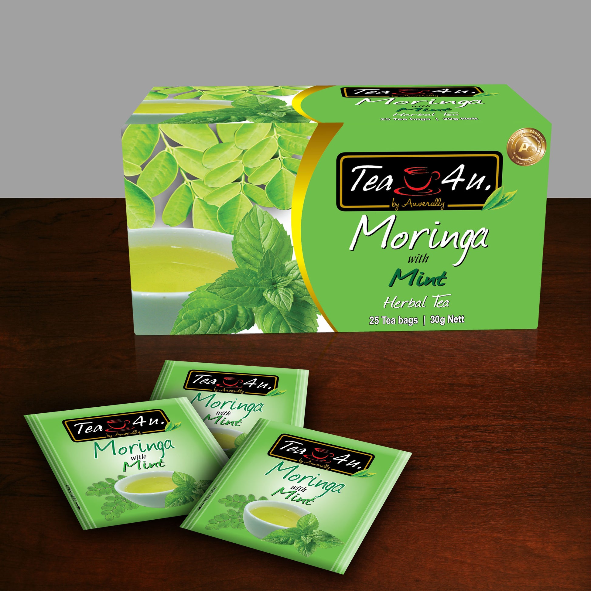 Tea4U hand picked Moringa Oleifera Flavored herbal fresh Mint tea 