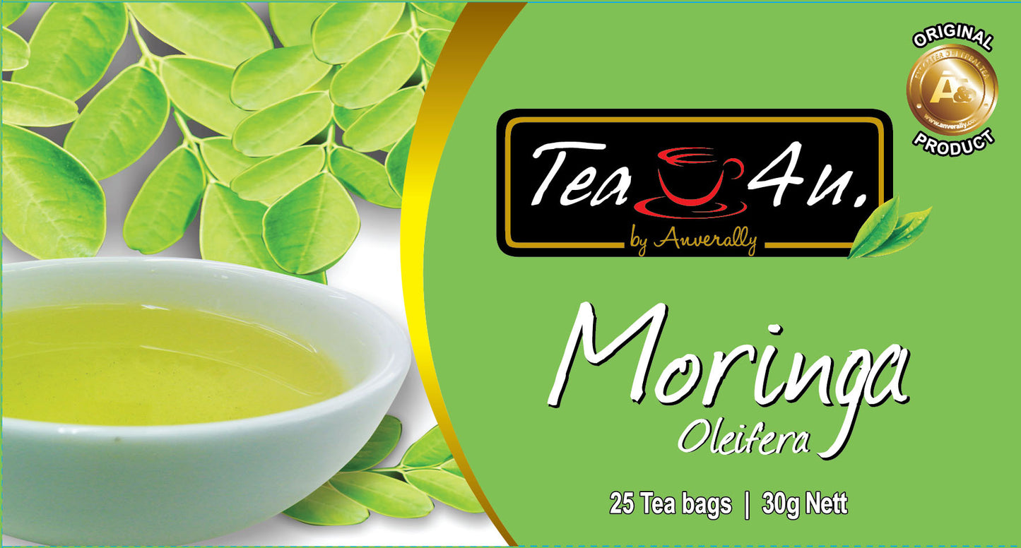 Close-up view of Tea4U Moringa Oleifera Energy Tea