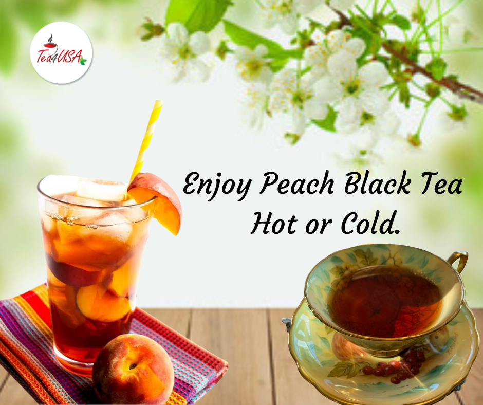 Original Ceylon Tea4U Peach Black Tea Bags - 25 Tea Bags