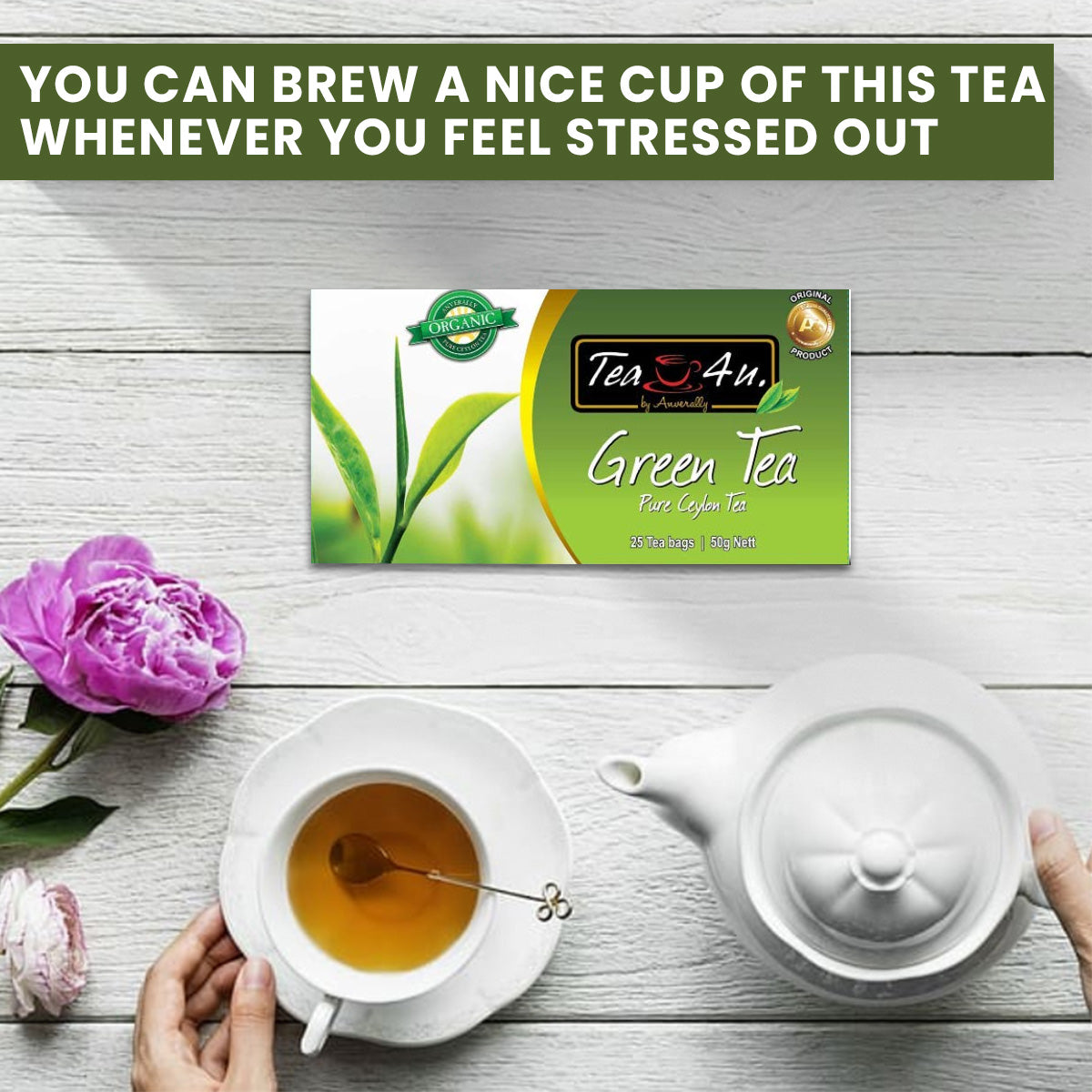 Tea4U Organic Green Tea 25 teabags